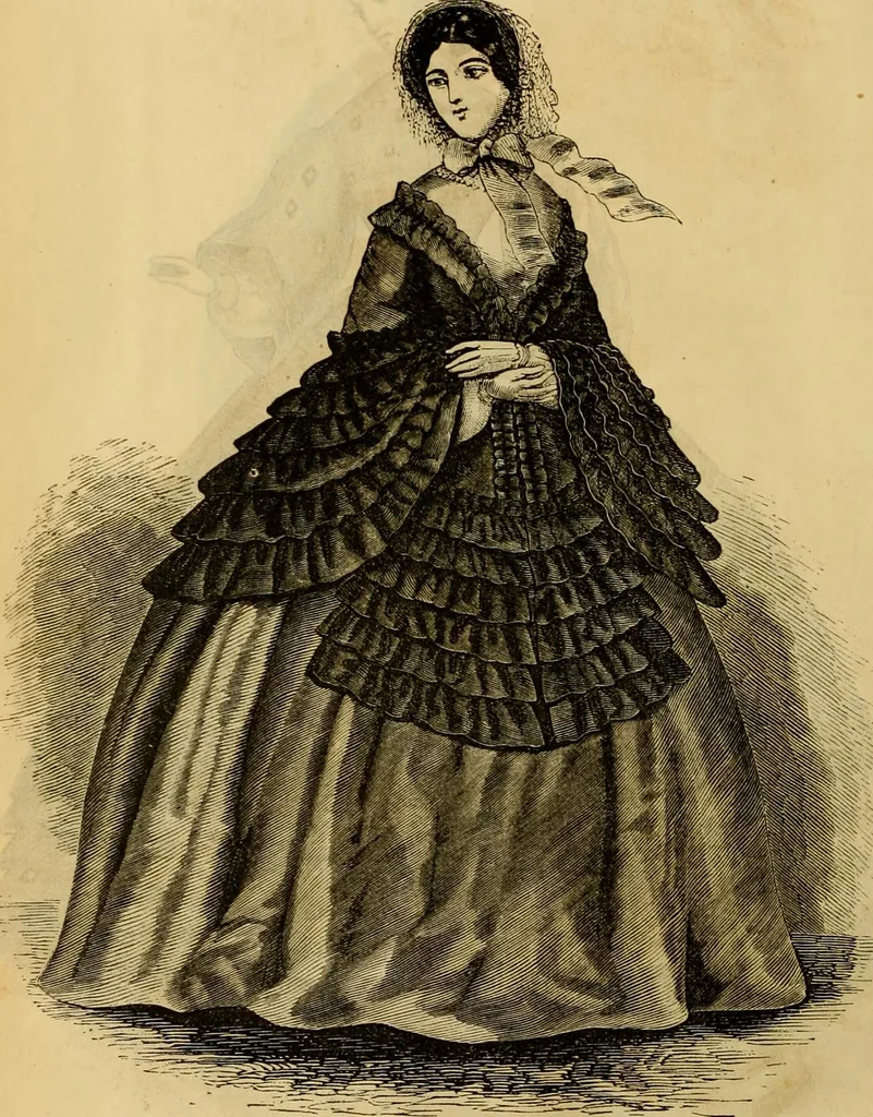 An illustration from Godey's lady's book 1862 Jan -June; Jul - Dec, 1862, leaf 1040