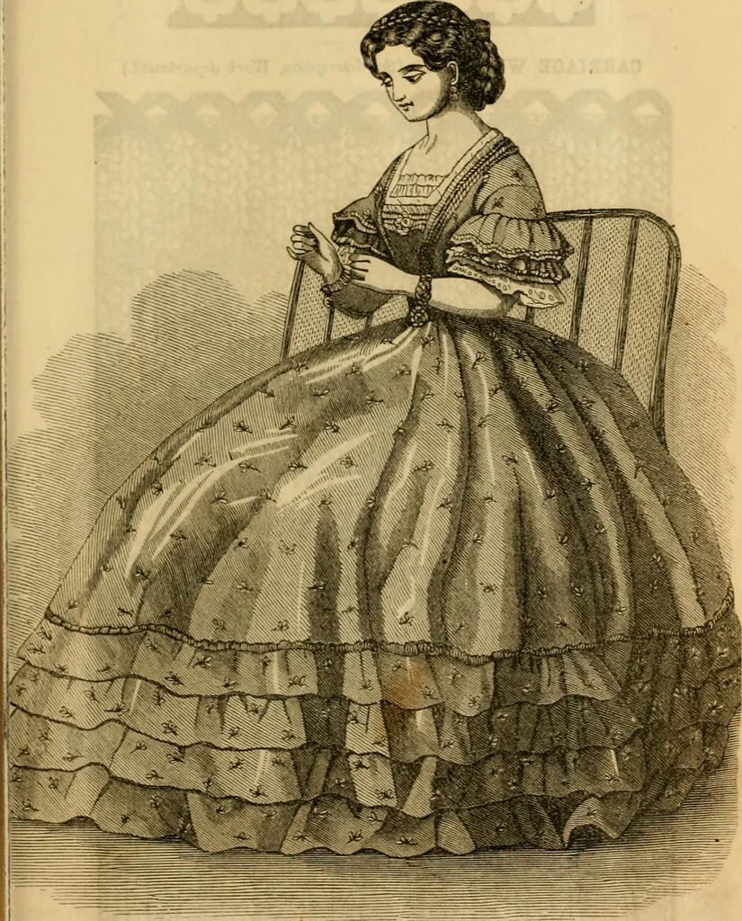 An illustration from Godey's lady's book 1862 Jan -June; Jul - Dec, 1862, leaf 423
