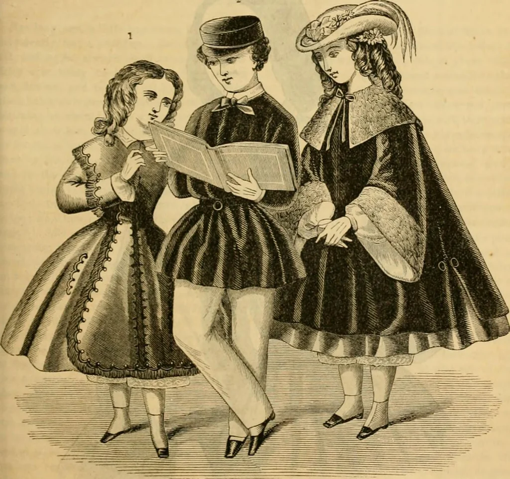 An illustration from Godey's lady's book 1862 Jan -June; Jul - Dec, 1862, leaf 841