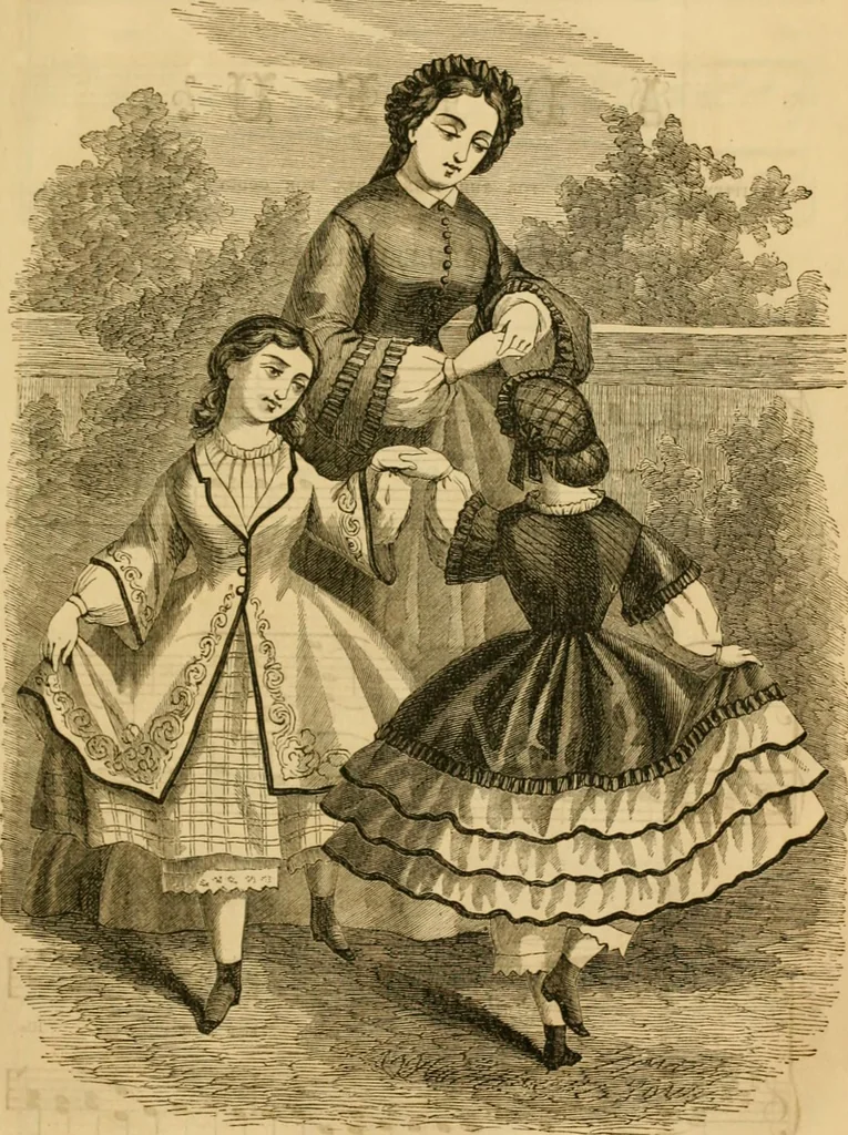 An illustration from Godey's lady's book 1863 Jan -June; Jul - Dec, 1863, leaf 1007