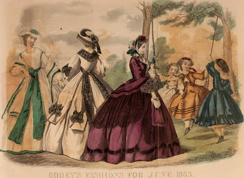 An illustration from Godey's lady's book 1863 Jan -June; Jul - Dec, 1863, leaf 1093