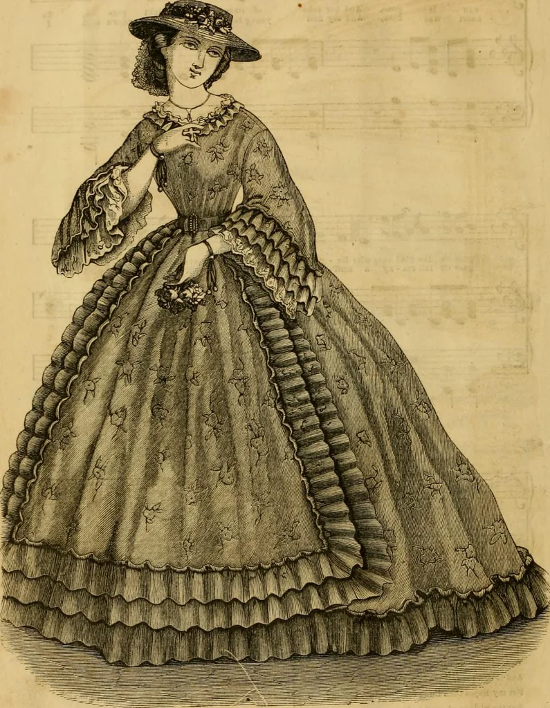 An illustration from Godey's lady's book 1863 Jan -June; Jul - Dec, 1863, leaf 16
