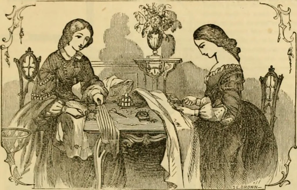 An illustration from Godey's lady's book 1863 Jan -June; Jul - Dec, 1863, leaf 707