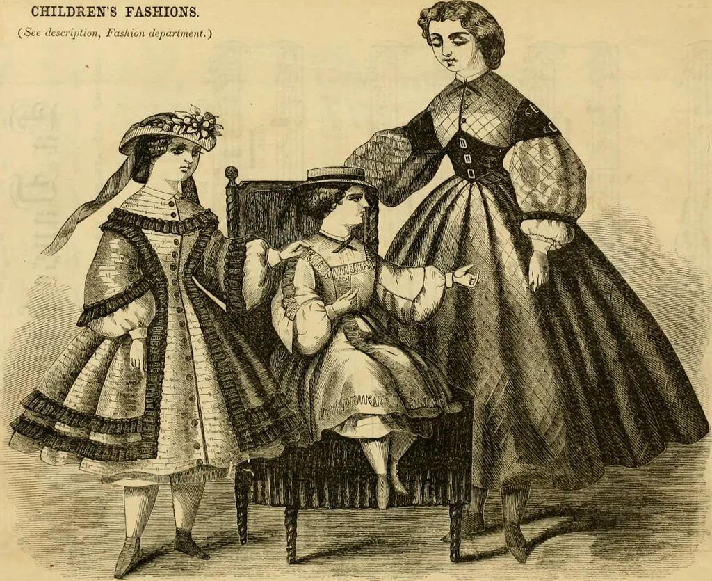 An illustration from Godey's lady's book 1863 Jan -June; Jul - Dec, 1863, leaf 719
