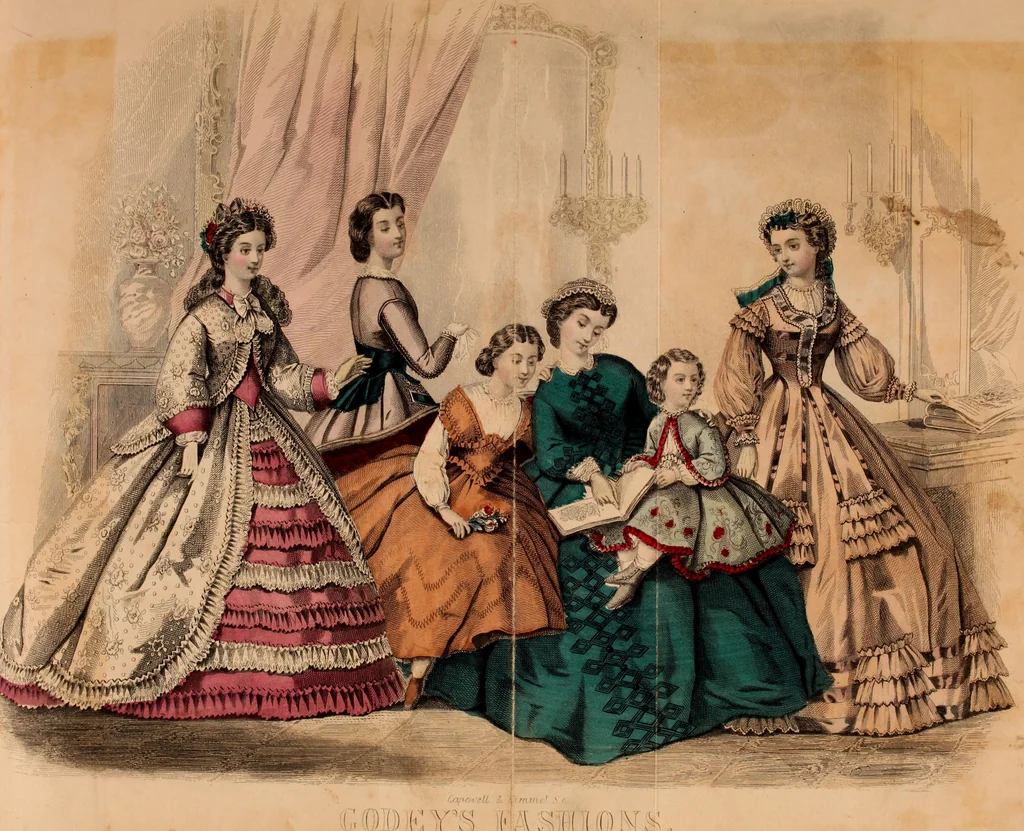 An illustration from Godey's lady's book 1864 Jan -June; Jul - Dec, 1864, leaf 111