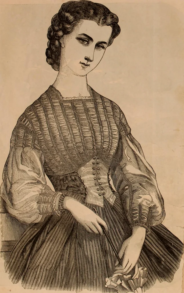 An illustration from Godey's lady's book 1864 Jan -June; Jul - Dec, 1864, leaf 14