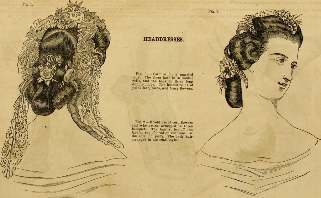 An illustration from Godey's lady's book 1864 Jan -June; Jul - Dec, 1864, leaf 412