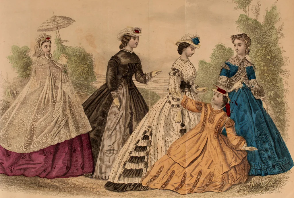 An illustration from Godey's lady's book 1864 Jan -June; Jul - Dec, 1864, leaf 489