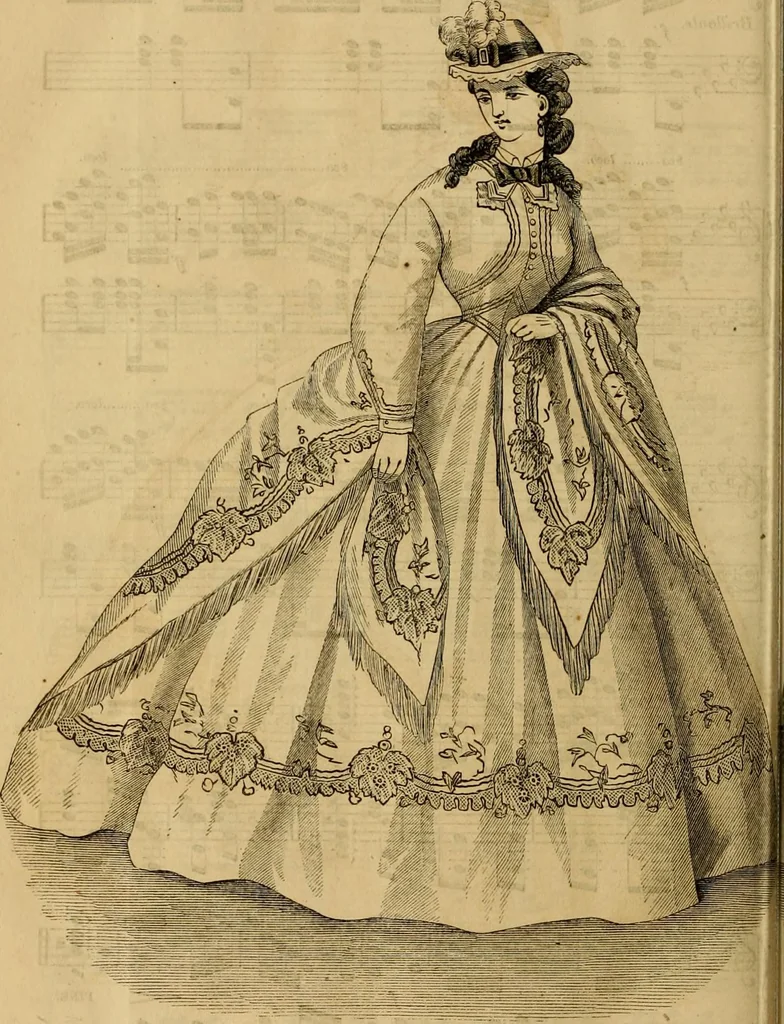 An illustration from Godey's lady's book 1864 Jan -June; Jul - Dec, 1864, leaf 494