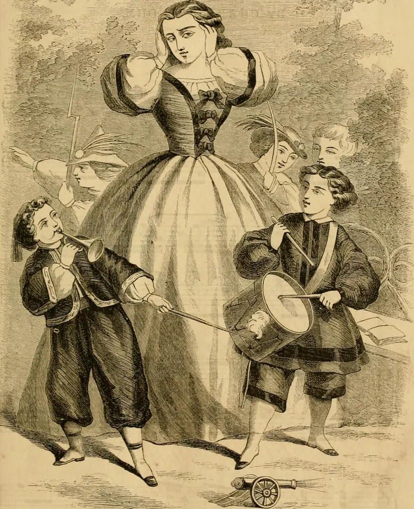 An illustration from Godey's lady's book 1864 Jan -June; Jul - Dec, 1864, leaf 591