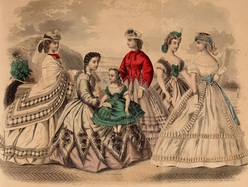 An illustration from Godey's lady's book 1864 Jan -June; Jul - Dec, 1864, leaf 677