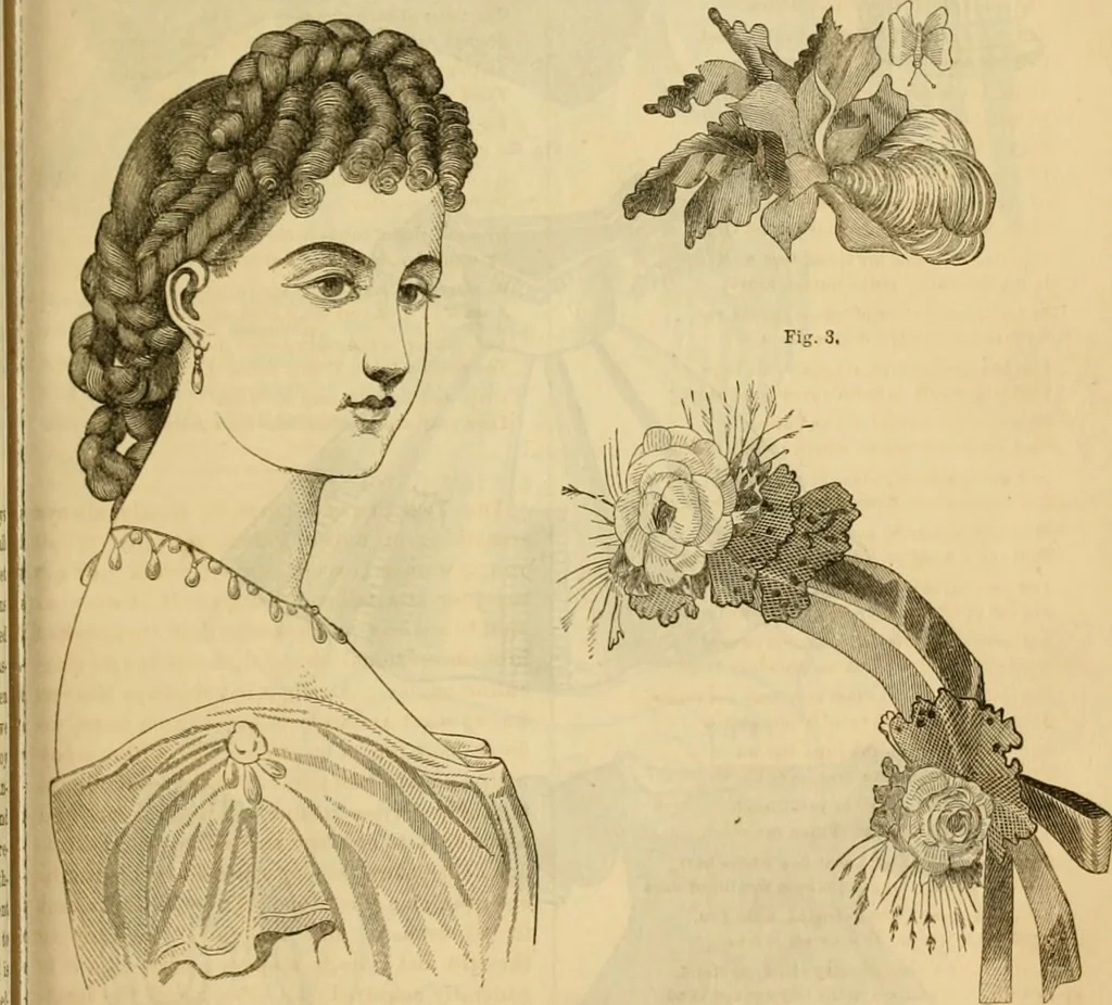 An illustration from Godey's lady's book 1864 Jan -June; Jul - Dec, 1864, leaf 823