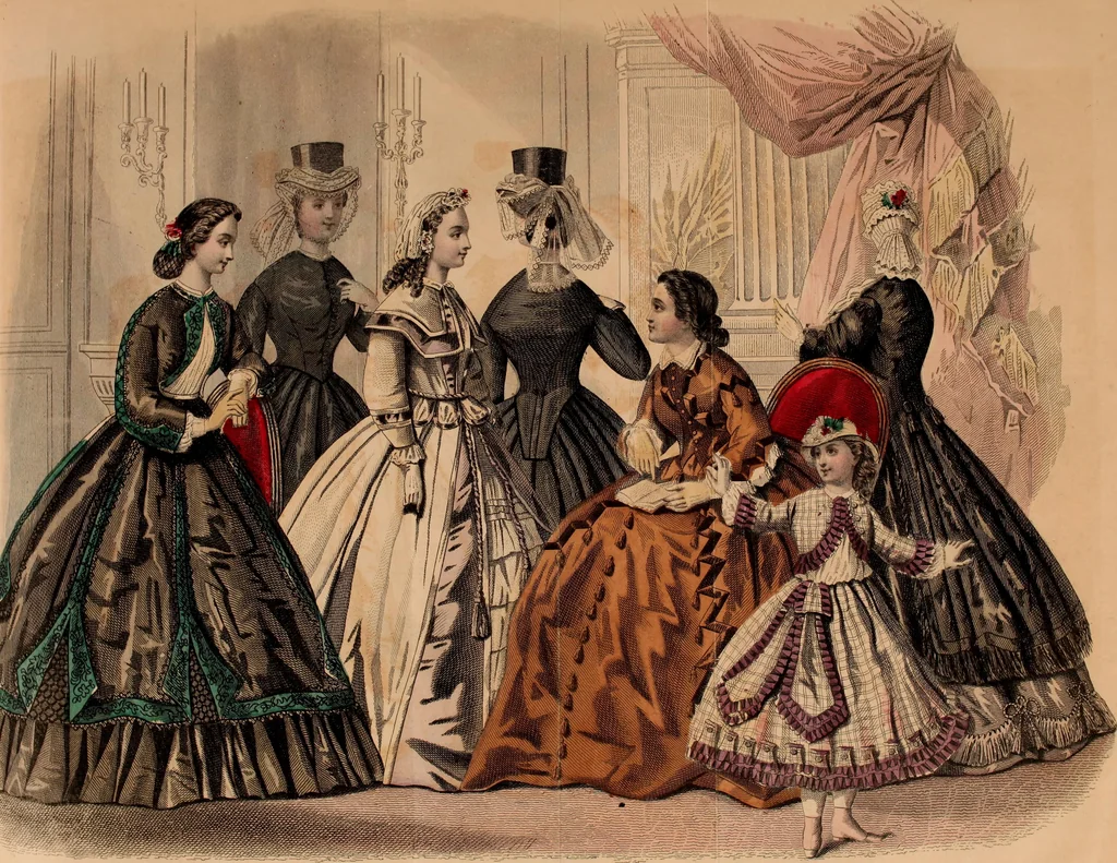 An illustration from Godey's lady's book 1864 Jan -June; Jul - Dec, 1864, leaf 853