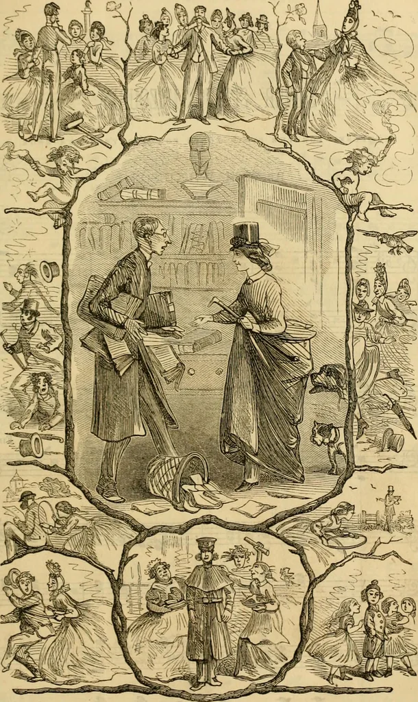 An illustration from Godey's lady's book 1864 Jan -June; Jul - Dec, 1864, leaf 855