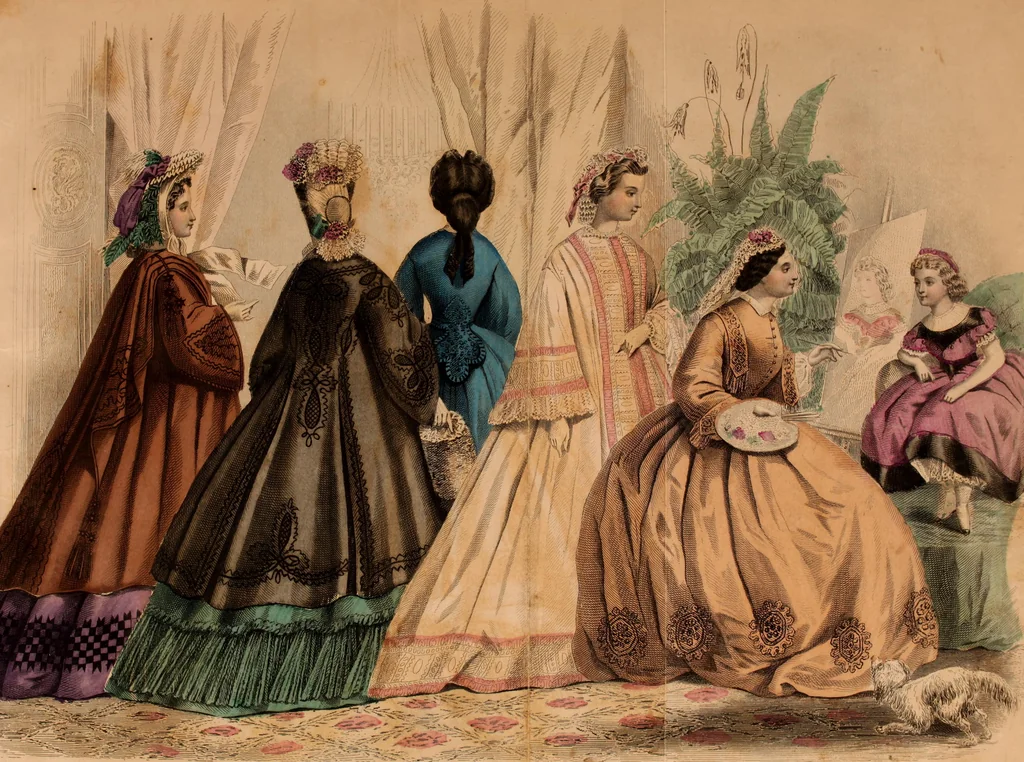 An illustration from Godey's lady's book 1864 Jan -June; Jul - Dec, 1864, leaf 9