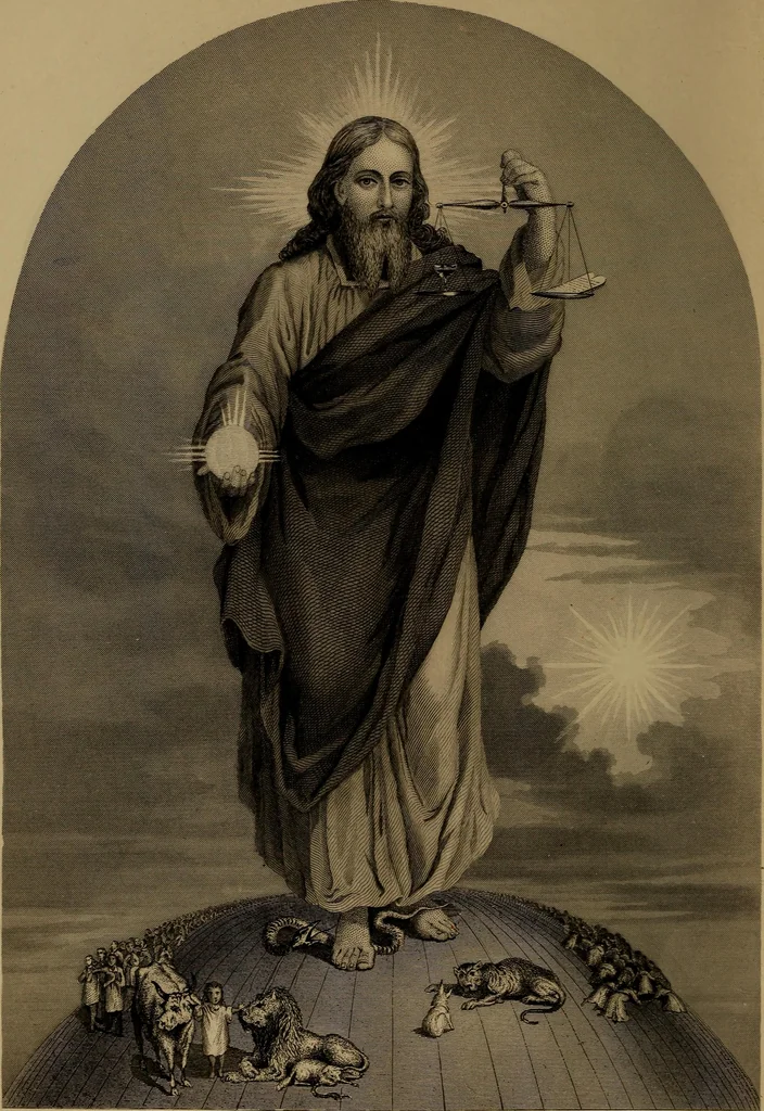 An illustration from God in nature and revelation, 1875, leaf 6
