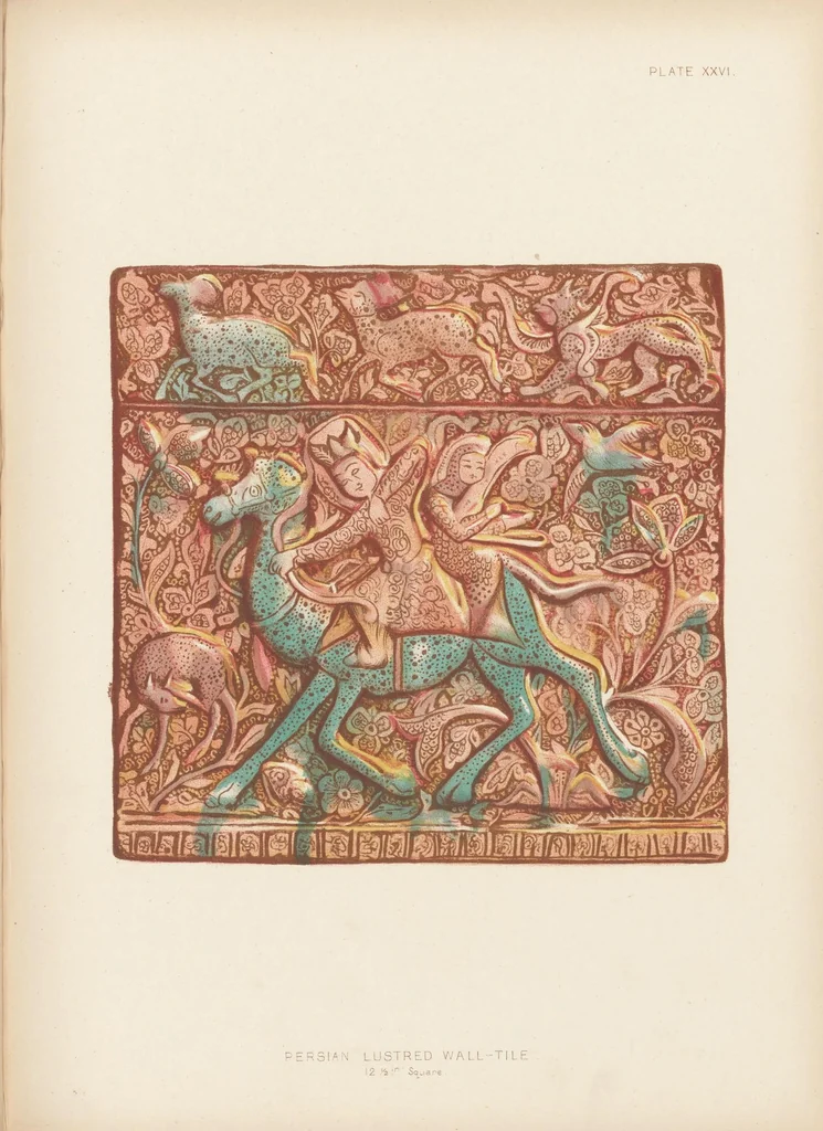 An illustration from The Godman collection. : Persian ceramic art belonging to Mr. F. DuCane Godman, F.R.S.; with examples from other collections. The thirteenth century lustred wall-tiles, 1894, leaf 185