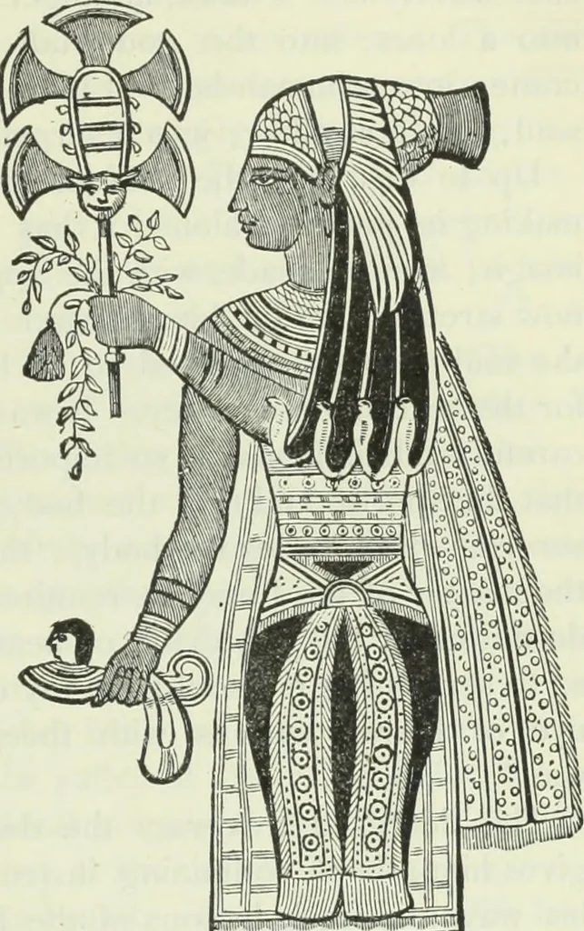 An illustration from Gods and devils of mankind : the whole dark picture strikingly contrasted with the beauty and purity of revealed religion / by Frank S. Dobbins ; assisted by Hon. S. Wells Williams, 1897, leaf 104