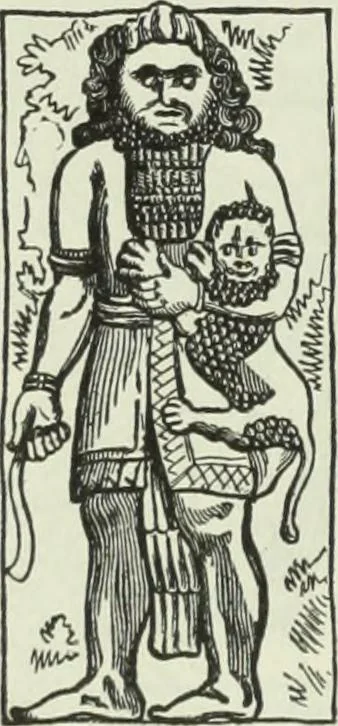An illustration from Gods and devils of mankind : the whole dark picture strikingly contrasted with the beauty and purity of revealed religion / by Frank S. Dobbins ; assisted by Hon. S. Wells Williams, 1897, leaf 129