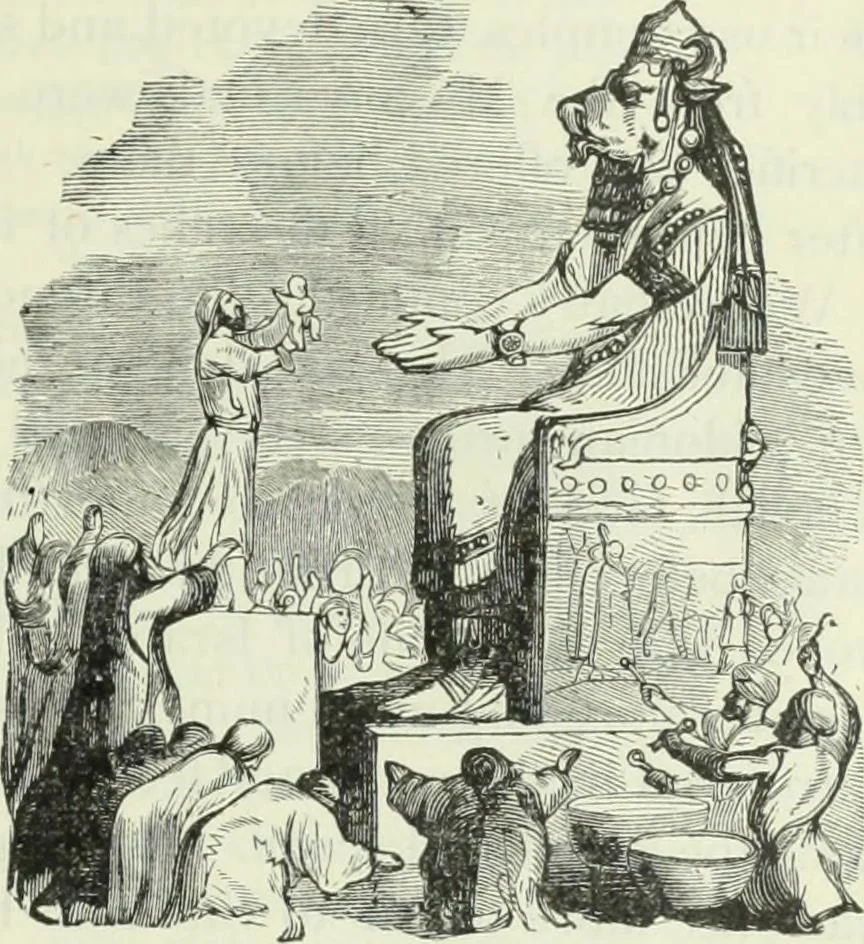 An illustration from Gods and devils of mankind : the whole dark picture strikingly contrasted with the beauty and purity of revealed religion / by Frank S. Dobbins ; assisted by Hon. S. Wells Williams, 1897, leaf 144