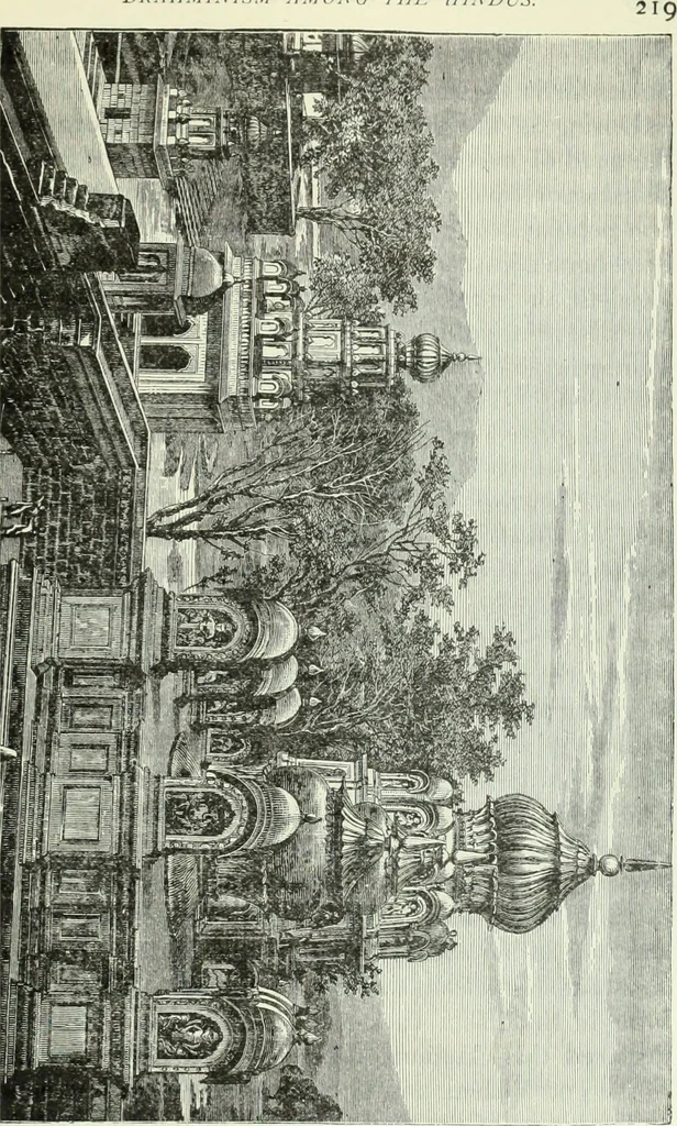 An illustration from Gods and devils of mankind : the whole dark picture strikingly contrasted with the beauty and purity of revealed religion / by Frank S. Dobbins ; assisted by Hon. S. Wells Williams, 1897, leaf 220