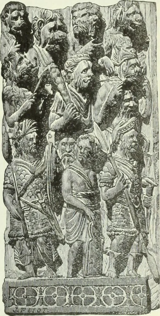An illustration from Gods and devils of mankind : the whole dark picture strikingly contrasted with the beauty and purity of revealed religion / by Frank S. Dobbins ; assisted by Hon. S. Wells Williams, 1897, leaf 222