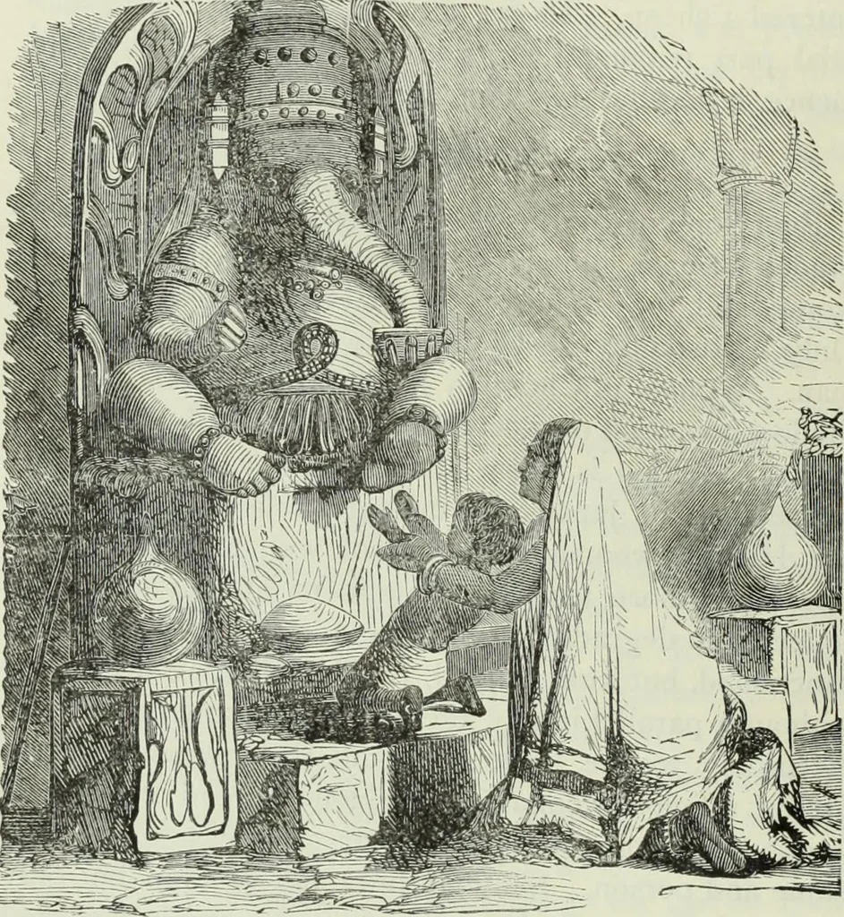 An illustration from Gods and devils of mankind : the whole dark picture strikingly contrasted with the beauty and purity of revealed religion / by Frank S. Dobbins ; assisted by Hon. S. Wells Williams, 1897, leaf 229