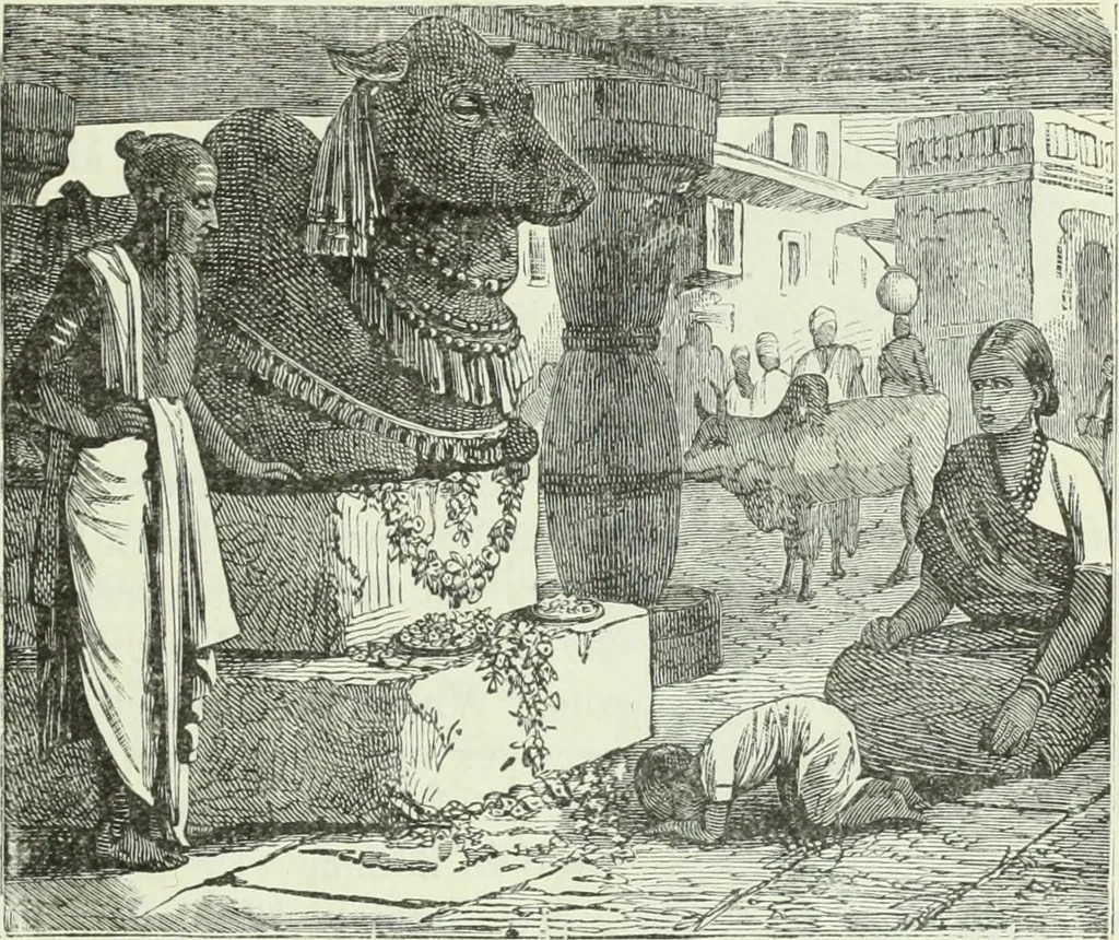 An illustration from Gods and devils of mankind : the whole dark picture strikingly contrasted with the beauty and purity of revealed religion / by Frank S. Dobbins ; assisted by Hon. S. Wells Williams, 1897, leaf 230