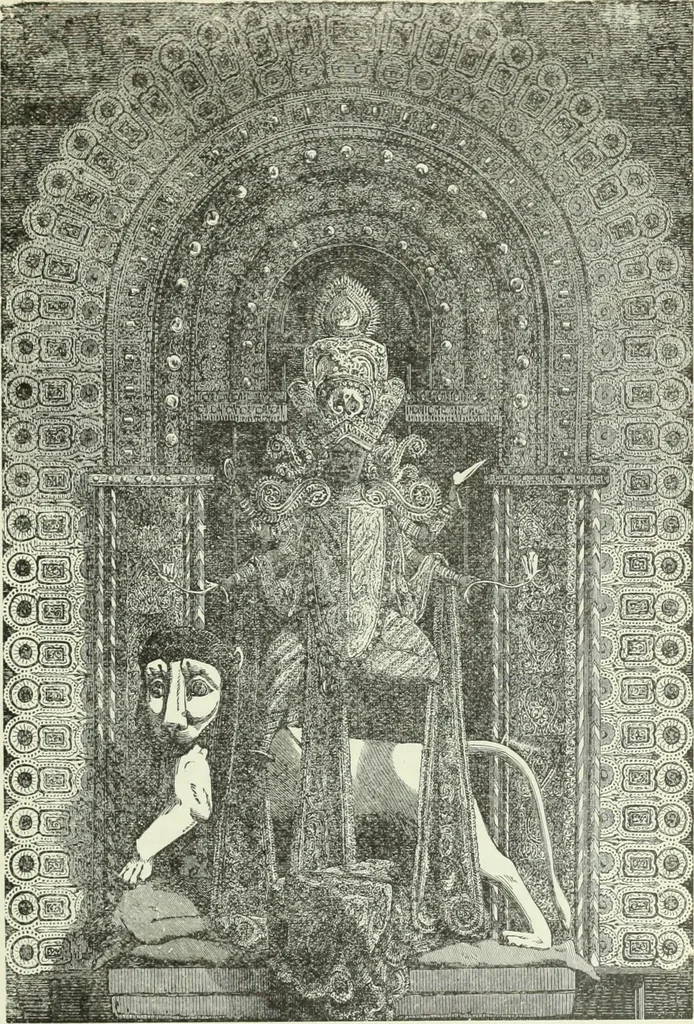 An illustration from Gods and devils of mankind : the whole dark picture strikingly contrasted with the beauty and purity of revealed religion / by Frank S. Dobbins ; assisted by Hon. S. Wells Williams, 1897, leaf 242