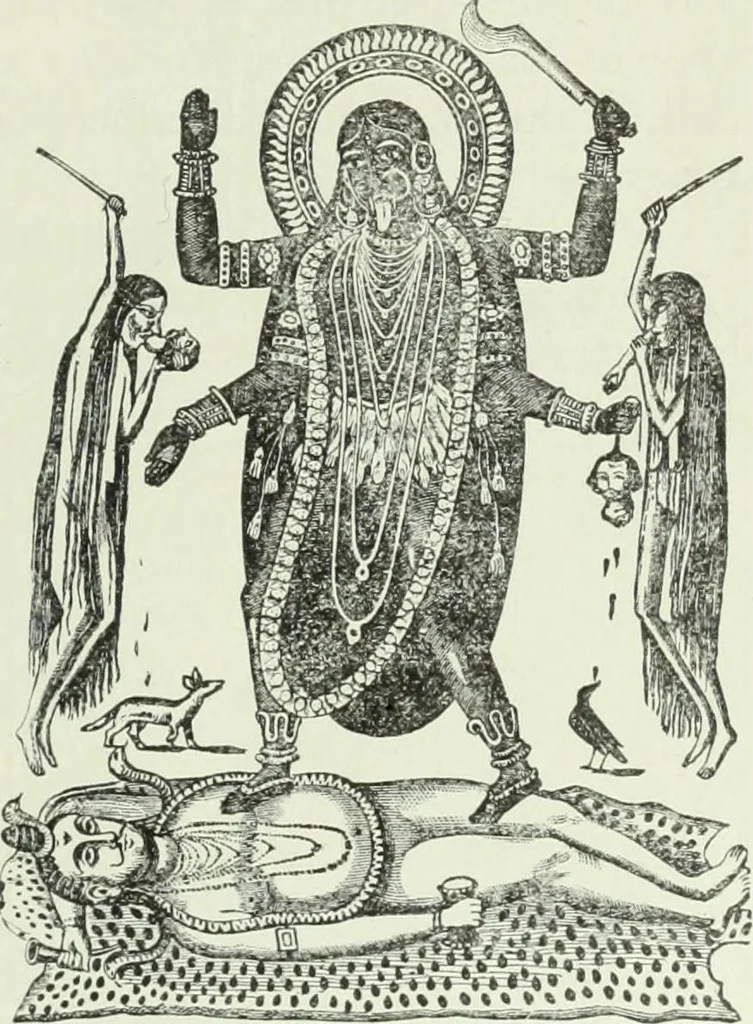 An illustration from Gods and devils of mankind : the whole dark picture strikingly contrasted with the beauty and purity of revealed religion / by Frank S. Dobbins ; assisted by Hon. S. Wells Williams, 1897, leaf 246