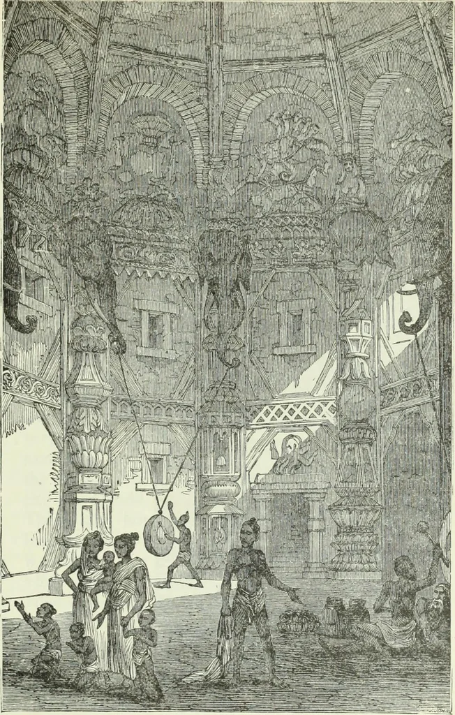 An illustration from Gods and devils of mankind : the whole dark picture strikingly contrasted with the beauty and purity of revealed religion / by Frank S. Dobbins ; assisted by Hon. S. Wells Williams, 1897, leaf 250