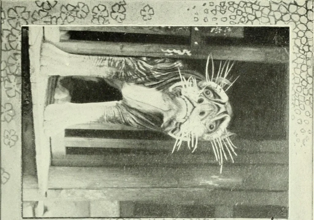 An illustration from Gods and devils of mankind : the whole dark picture strikingly contrasted with the beauty and purity of revealed religion / by Frank S. Dobbins ; assisted by Hon. S. Wells Williams, 1897, leaf 260