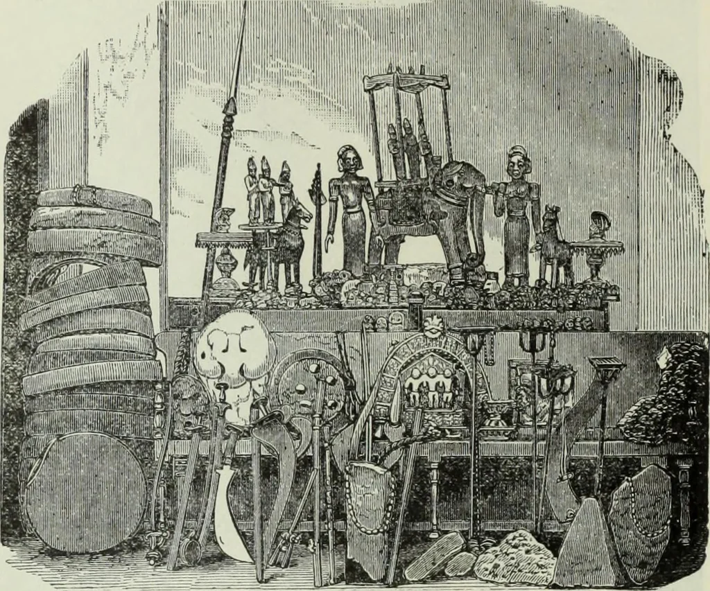 An illustration from Gods and devils of mankind : the whole dark picture strikingly contrasted with the beauty and purity of revealed religion / by Frank S. Dobbins ; assisted by Hon. S. Wells Williams, 1897, leaf 273