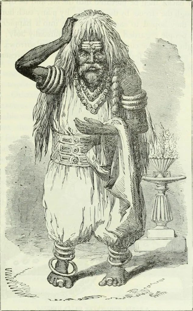 An illustration from Gods and devils of mankind : the whole dark picture strikingly contrasted with the beauty and purity of revealed religion / by Frank S. Dobbins ; assisted by Hon. S. Wells Williams, 1897, leaf 282