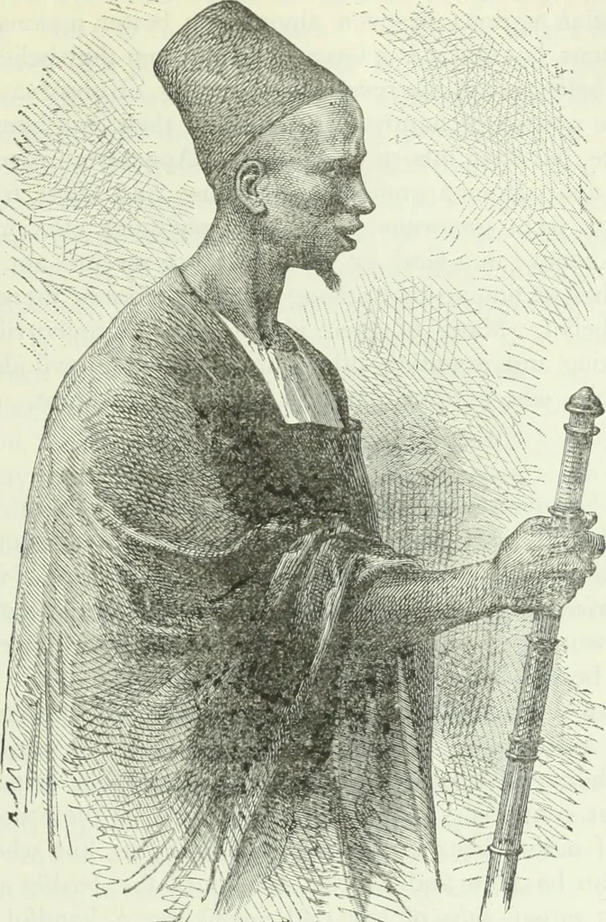 An illustration from Gods and devils of mankind : the whole dark picture strikingly contrasted with the beauty and purity of revealed religion / by Frank S. Dobbins ; assisted by Hon. S. Wells Williams, 1897, leaf 344