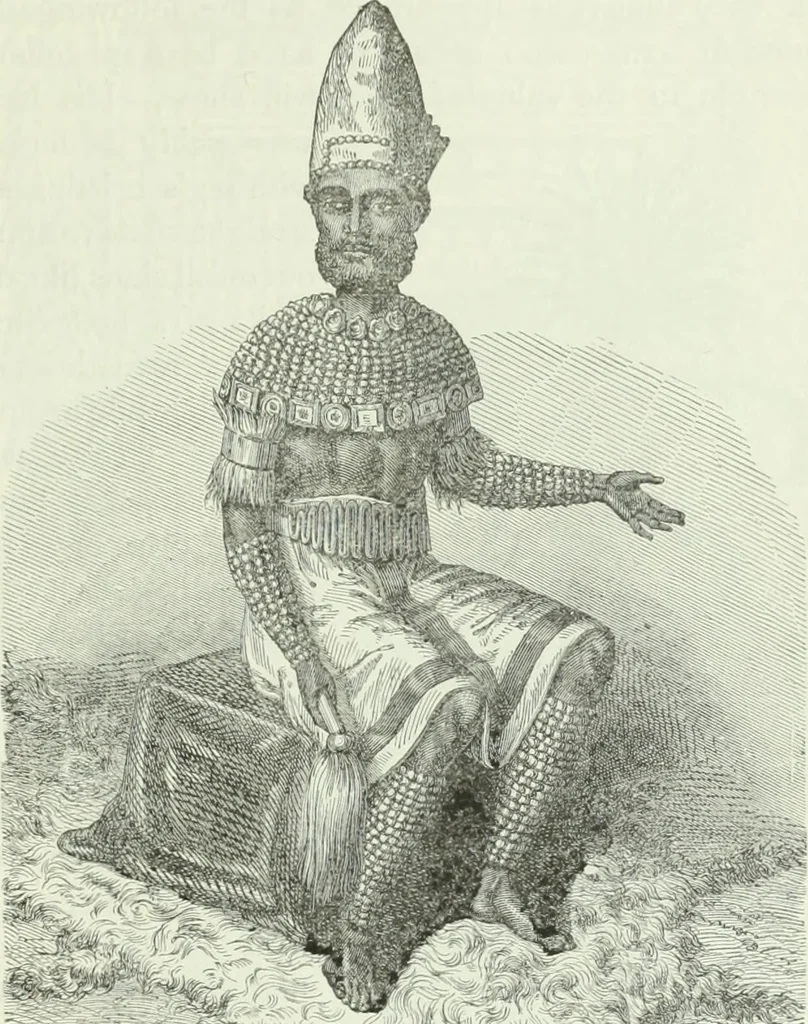 An illustration from Gods and devils of mankind : the whole dark picture strikingly contrasted with the beauty and purity of revealed religion / by Frank S. Dobbins ; assisted by Hon. S. Wells Williams, 1897, leaf 352