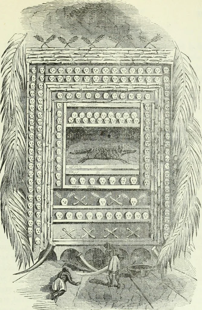 An illustration from Gods and devils of mankind : the whole dark picture strikingly contrasted with the beauty and purity of revealed religion / by Frank S. Dobbins ; assisted by Hon. S. Wells Williams, 1897, leaf 354