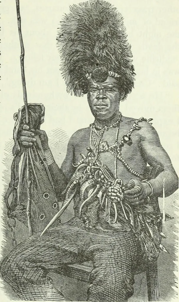 An illustration from Gods and devils of mankind : the whole dark picture strikingly contrasted with the beauty and purity of revealed religion / by Frank S. Dobbins ; assisted by Hon. S. Wells Williams, 1897, leaf 358