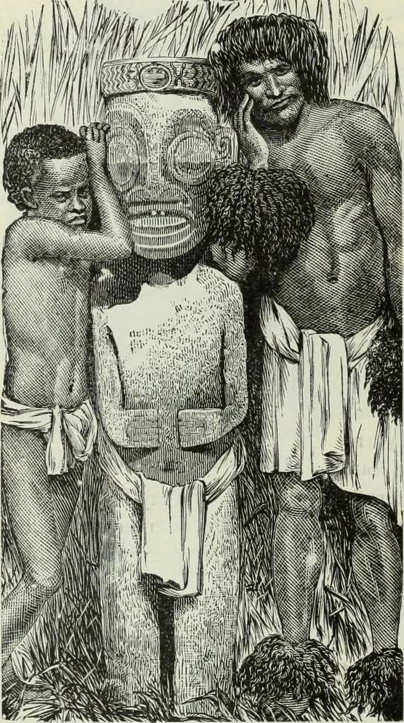 An illustration from Gods and devils of mankind : the whole dark picture strikingly contrasted with the beauty and purity of revealed religion / by Frank S. Dobbins ; assisted by Hon. S. Wells Williams, 1897, leaf 391