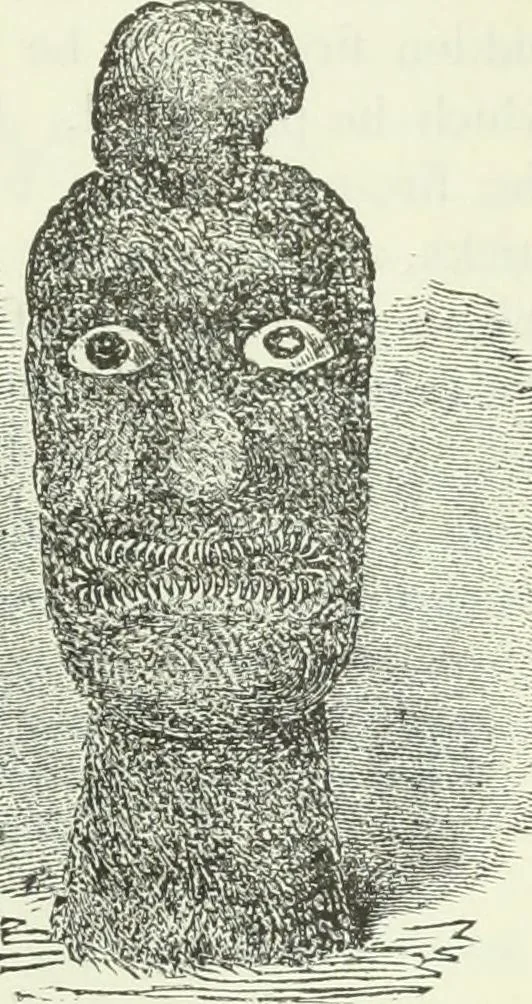 An illustration from Gods and devils of mankind : the whole dark picture strikingly contrasted with the beauty and purity of revealed religion / by Frank S. Dobbins ; assisted by Hon. S. Wells Williams, 1897, leaf 400