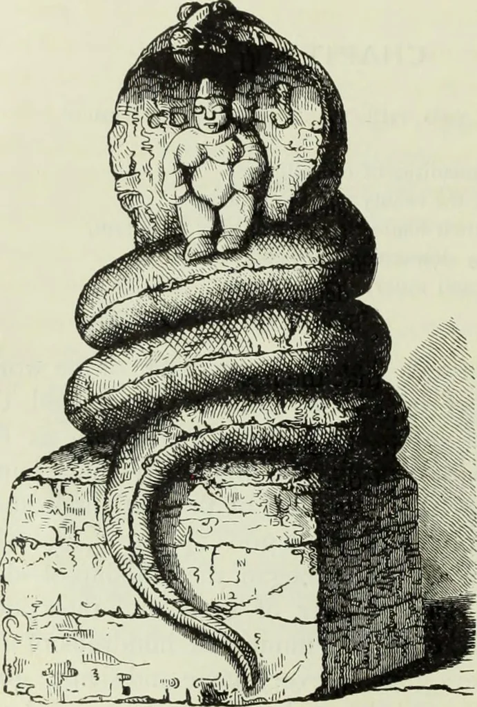 An illustration from Gods and devils of mankind : the whole dark picture strikingly contrasted with the beauty and purity of revealed religion / by Frank S. Dobbins ; assisted by Hon. S. Wells Williams, 1897, leaf 43