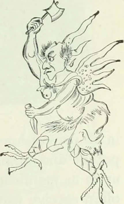 An illustration from Gods and devils of mankind : the whole dark picture strikingly contrasted with the beauty and purity of revealed religion / by Frank S. Dobbins ; assisted by Hon. S. Wells Williams, 1897, leaf 436