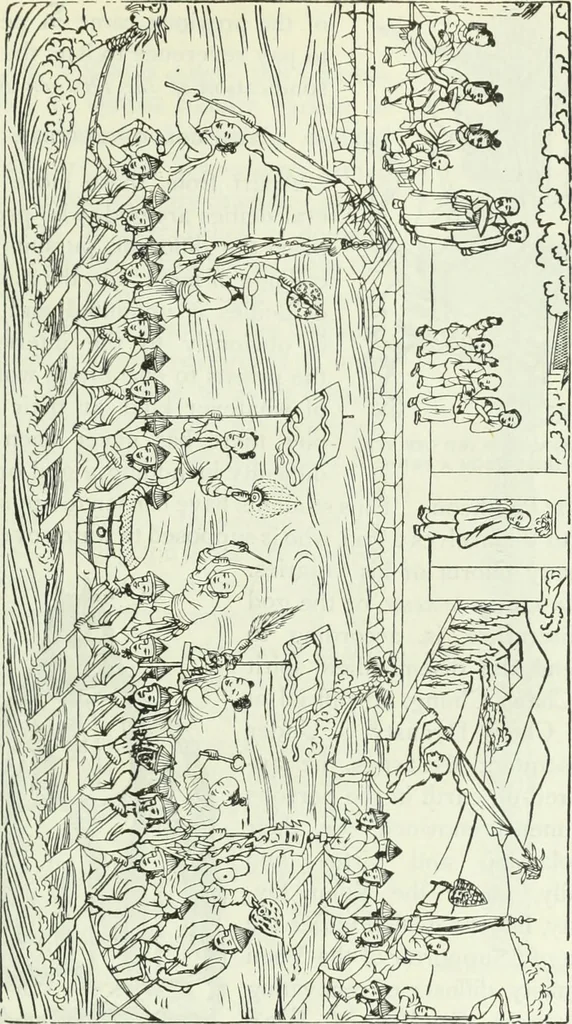An illustration from Gods and devils of mankind : the whole dark picture strikingly contrasted with the beauty and purity of revealed religion / by Frank S. Dobbins ; assisted by Hon. S. Wells Williams, 1897, leaf 438