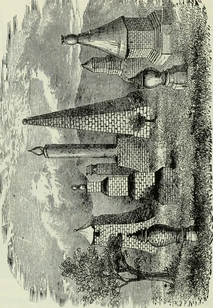An illustration from Gods and devils of mankind : the whole dark picture strikingly contrasted with the beauty and purity of revealed religion / by Frank S. Dobbins ; assisted by Hon. S. Wells Williams, 1897, leaf 443