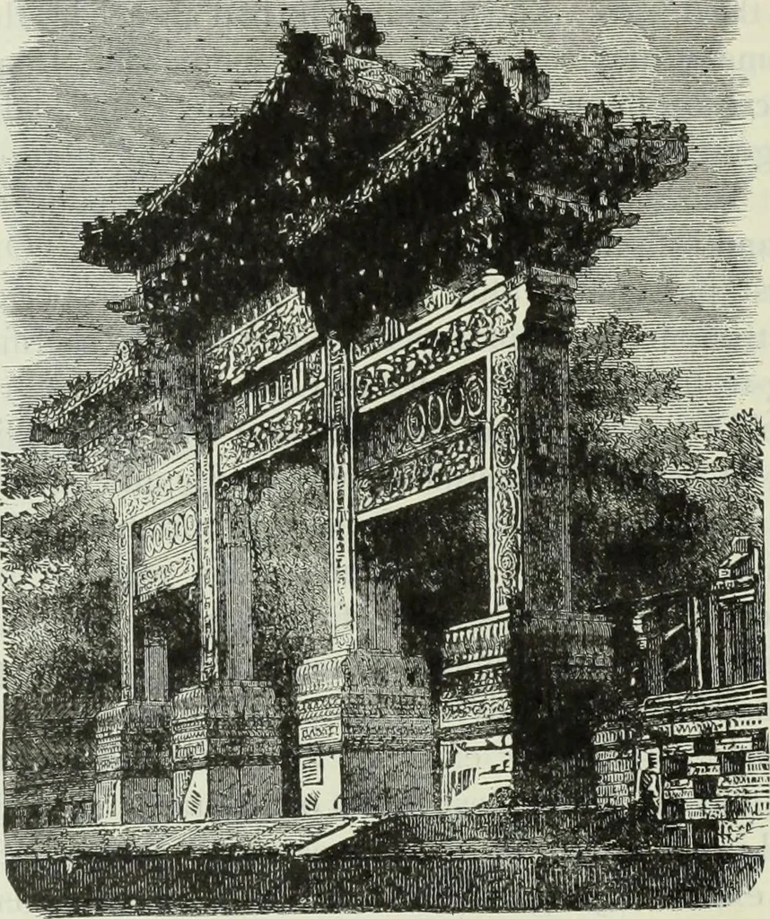 An illustration from Gods and devils of mankind : the whole dark picture strikingly contrasted with the beauty and purity of revealed religion / by Frank S. Dobbins ; assisted by Hon. S. Wells Williams, 1897, leaf 449