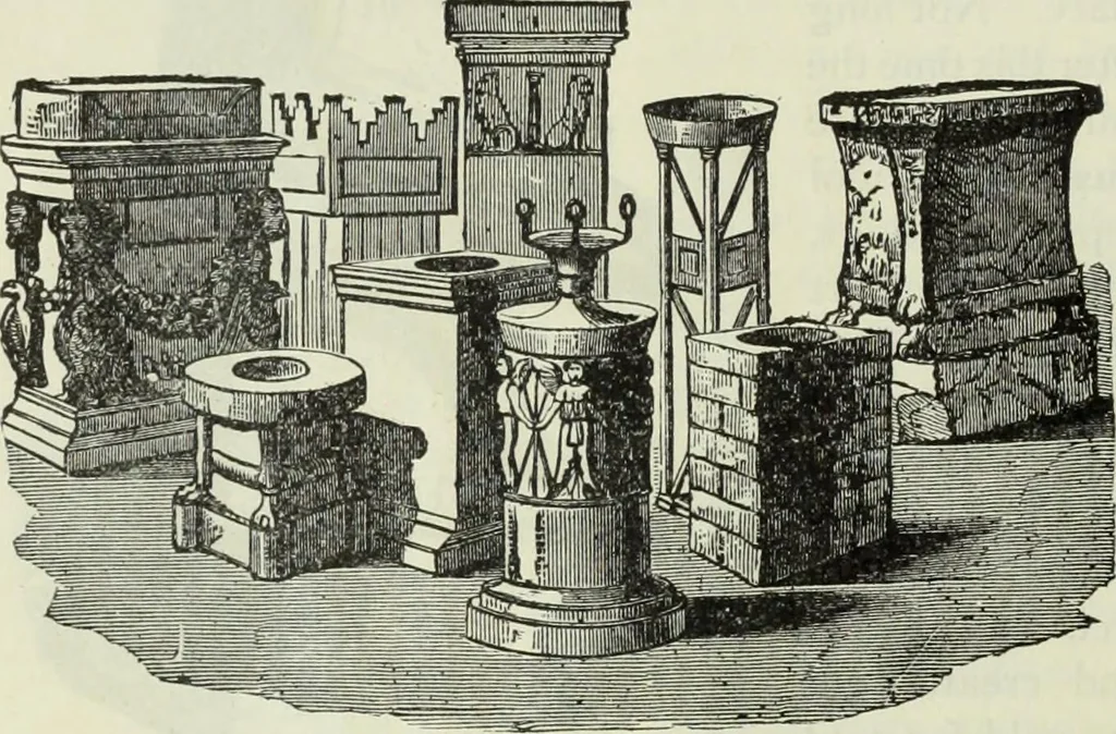 An illustration from Gods and devils of mankind : the whole dark picture strikingly contrasted with the beauty and purity of revealed religion / by Frank S. Dobbins ; assisted by Hon. S. Wells Williams, 1897, leaf 55