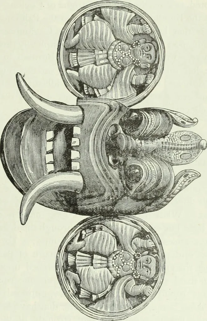 An illustration from Gods and devils of mankind : the whole dark picture strikingly contrasted with the beauty and purity of revealed religion / by Frank S. Dobbins ; assisted by Hon. S. Wells Williams, 1897, leaf 550