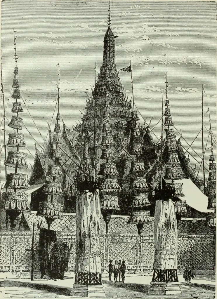 An illustration from Gods and devils of mankind : the whole dark picture strikingly contrasted with the beauty and purity of revealed religion / by Frank S. Dobbins ; assisted by Hon. S. Wells Williams, 1897, leaf 579