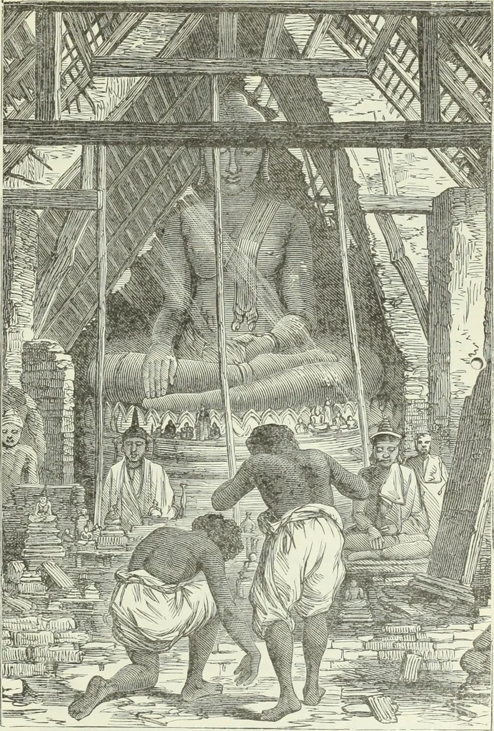 An illustration from Gods and devils of mankind : the whole dark picture strikingly contrasted with the beauty and purity of revealed religion / by Frank S. Dobbins ; assisted by Hon. S. Wells Williams, 1897, leaf 586