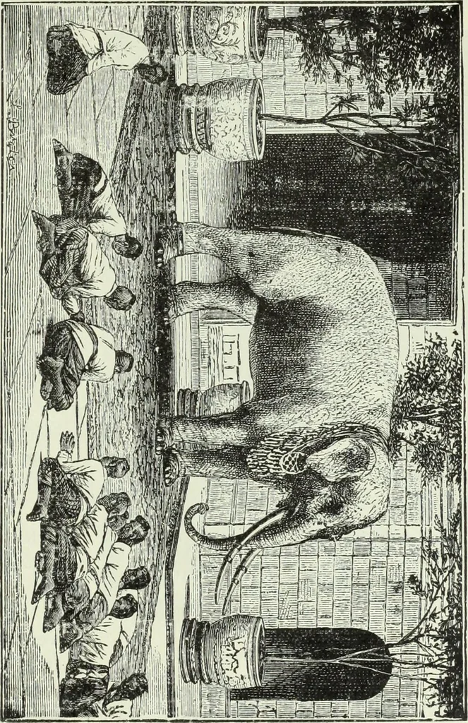 An illustration from Gods and devils of mankind : the whole dark picture strikingly contrasted with the beauty and purity of revealed religion / by Frank S. Dobbins ; assisted by Hon. S. Wells Williams, 1897, leaf 590